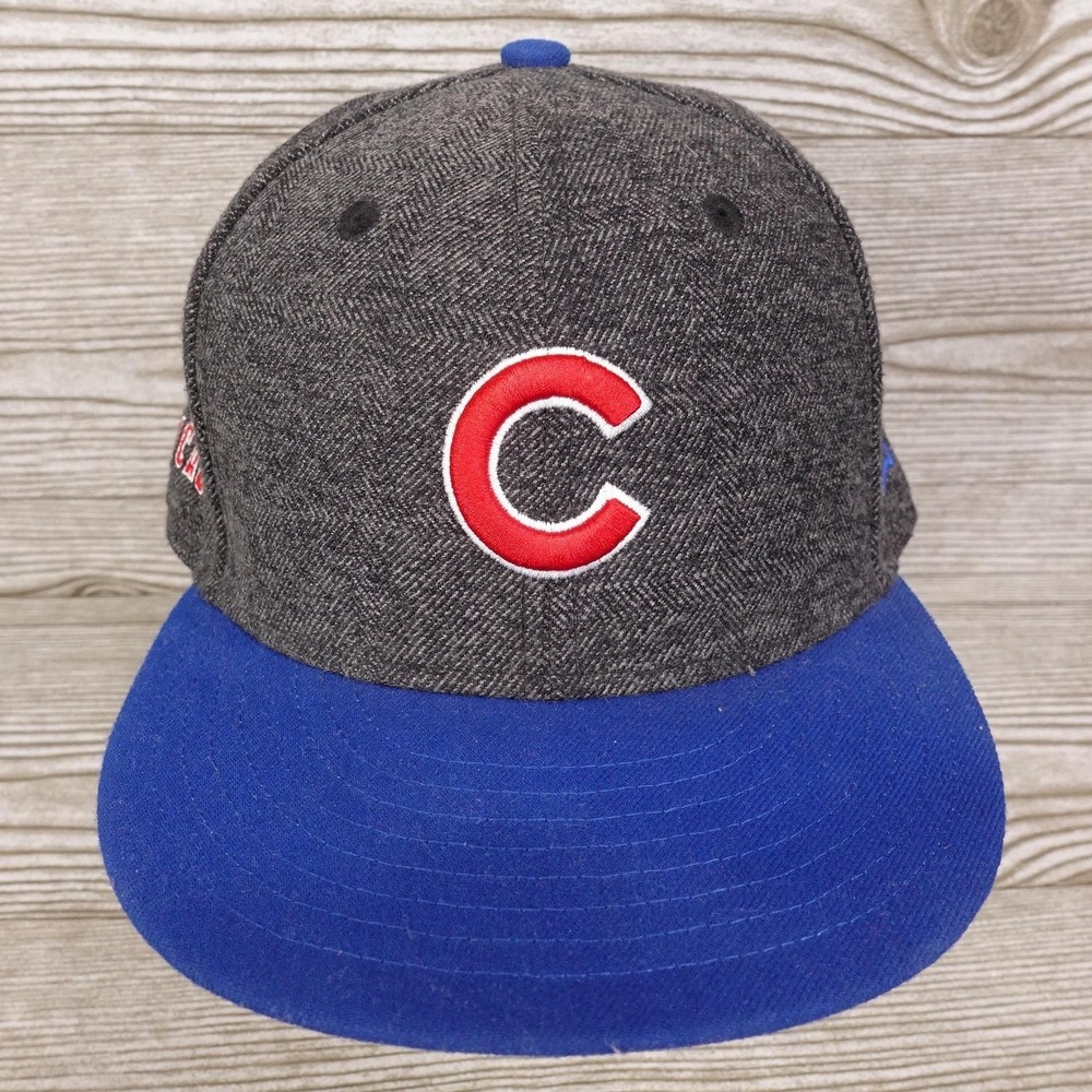 Chicago Cubs Hat Cap Snap Back Blue Gray MLB Baseball New Era Genuine 9FIFTY